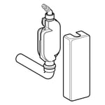 Sifón visto Geberit para electrodomésticos, con tapa: d=40mm, Blanco alpino